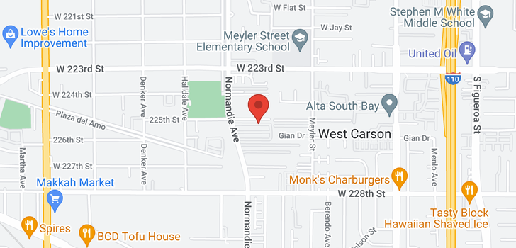 map of 22516 Normandie Ave. A17 Unit #17, Torrance, CA 90502